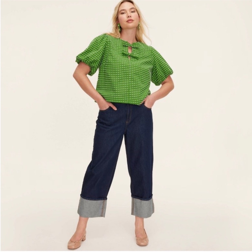 Kate Spade X Target High-Rise Straight Leg Wide Cuff Jeans NWT Limited Edition!
